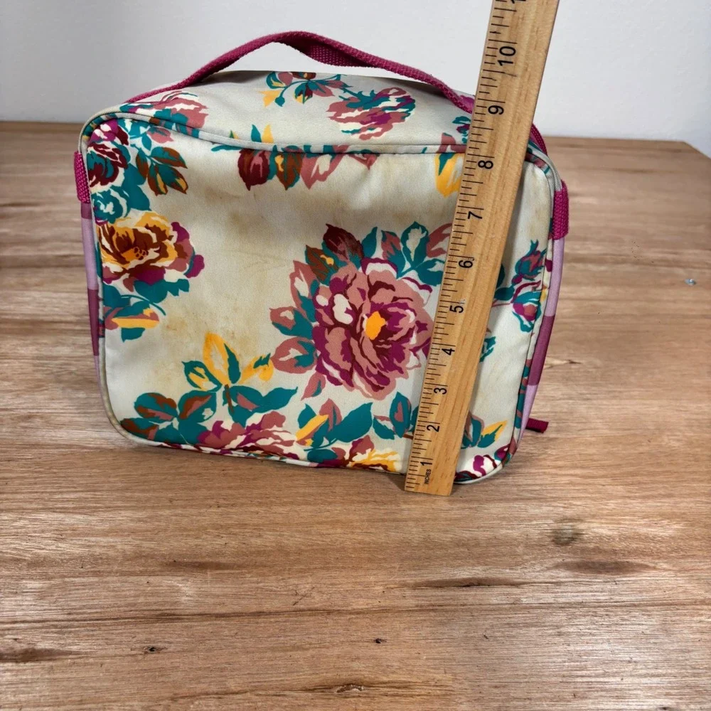Matilda Jane Floral Ruffle Insulated Lunch Bag Pink Striped Botanical Box